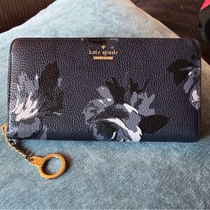 Kate Spade Dark Blue Floral Wallet